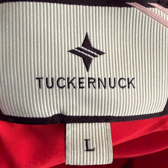 Tuckernuck Red Poppy and Hot Pink Sienna Faux Short Wrap Dress Size Large - Picture 6 of 11